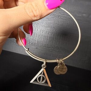 Alex and Ani Harry Potter Deathly Hallows Silver Charm Bangle Bracelet